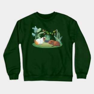 The digital painted guinea pigs Crewneck Sweatshirt